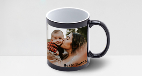 1. Muttertag Geschenkidee: Zaubertasse mit Foto und Spruch