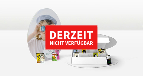 Bedruckbare Geschenkbox in Eiform
befüllt mit 16 Mini-Zotter-Schokoladen