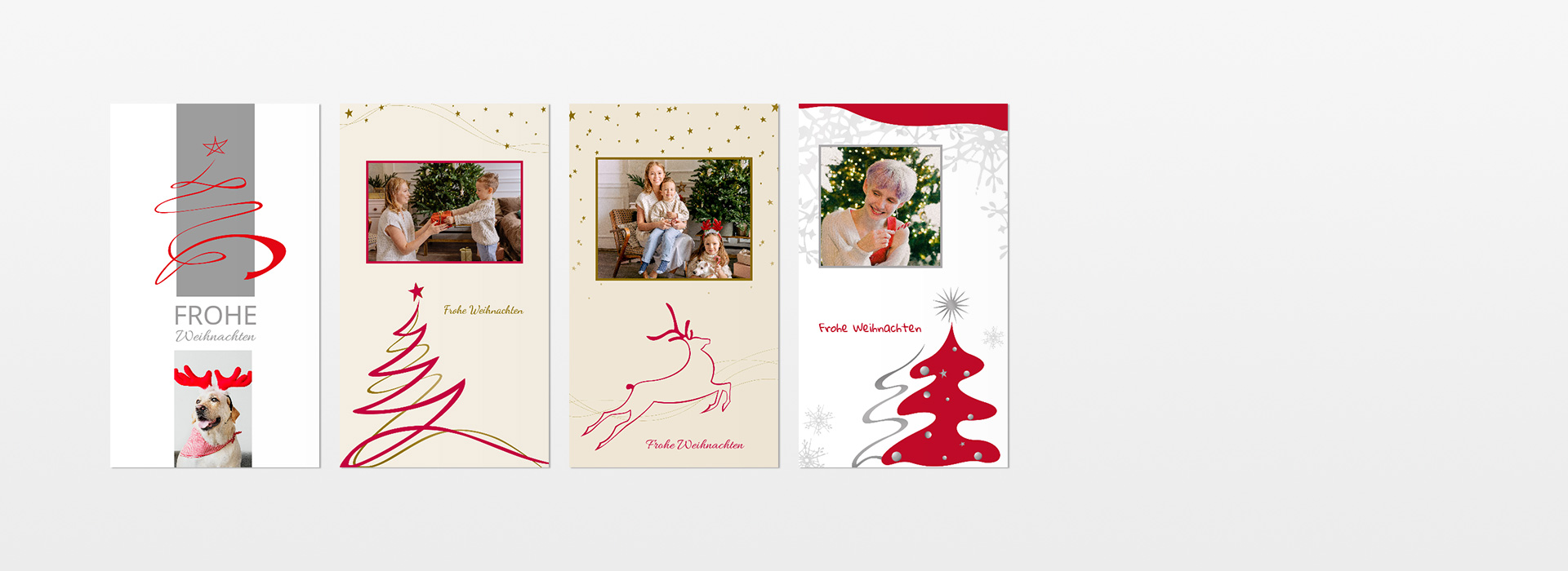 Kostenlose
Weihnachtsvorlagen für Ihre Foto-Weihnachtskarte - schwungvolles Design