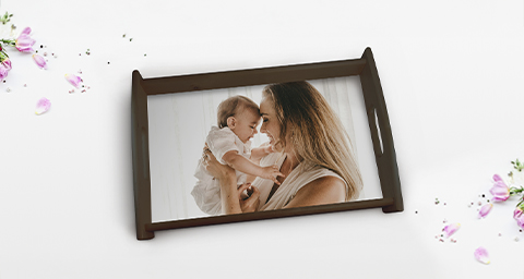 Muttertag - Foto-Tablett für das Muttertagsfrühstück -
Geschenkidee